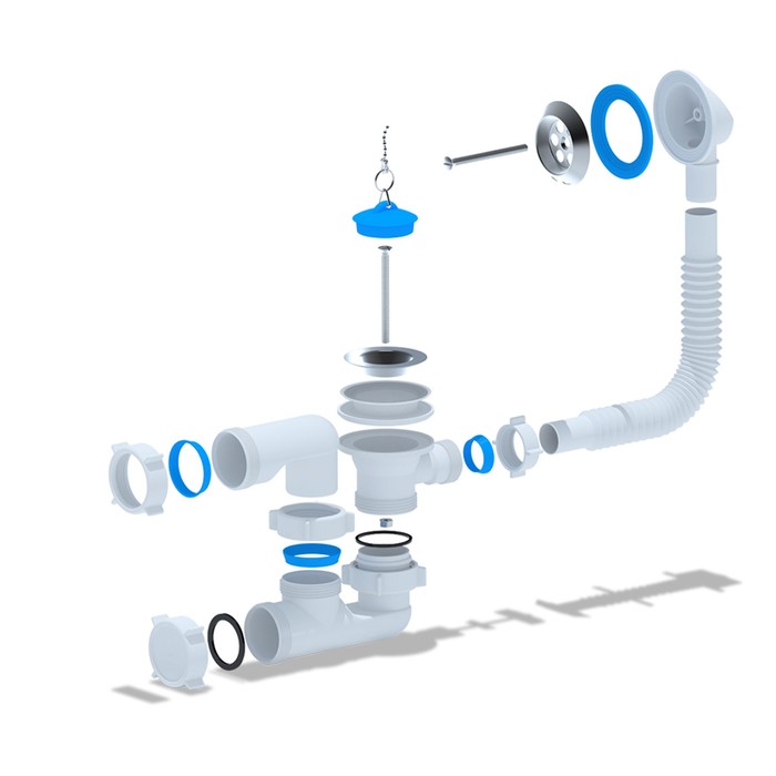 Сифон для ванны е255 схема сборки