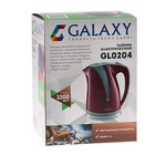 Чайник электрический Galaxy GL 0204, пластик, 2 л, 2200 Вт, подсветка, красный - Фото 8