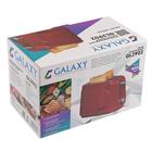 Тостер Galaxy GL 2902, 800 Вт, 6 режимов прожарки, 2 тоста, красный - Фото 6