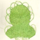 Салфетка Веер каскадный, лён, зелёный - Фото 2
