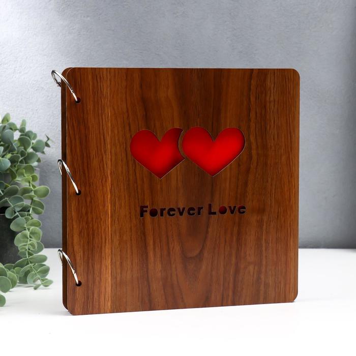 Фотоальбом на кольцах 30 листов «Любовь - навсегда», с уголками, 26×26×2 см - Фото 1