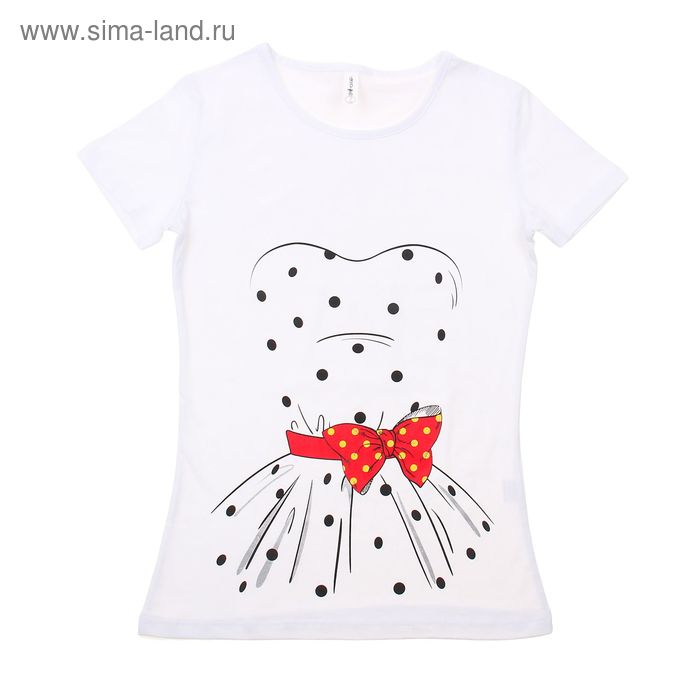 Футболка женская Collorista "Платье в горошек" р-р XL(50) хлопок 100% - Фото 1