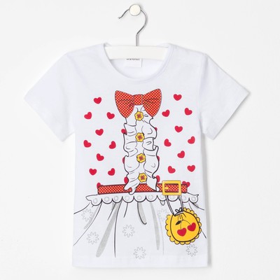 Футболка детская Collorista "Платье в горошек", р-р 34 (122-128), хлопок 100%