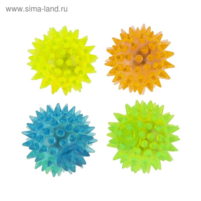 Мячик светящийся малый, 4,5 см, микс цветов - Фото 1