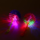Мяч-дразнилка для собак игольчатый светящийся, TPR, 6 см, микс цветов - Фото 2