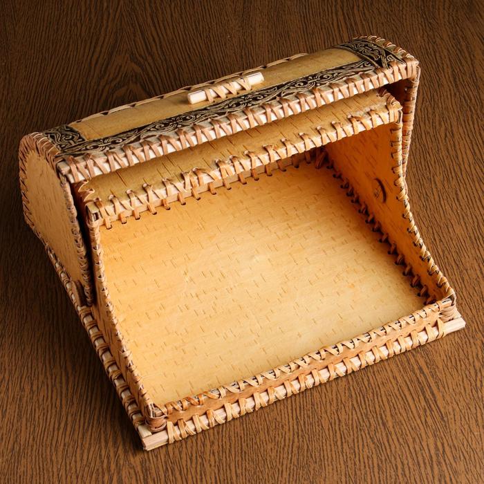 Хлебница «Ягодка», 24×20×15 см, береста - фото 1905349103