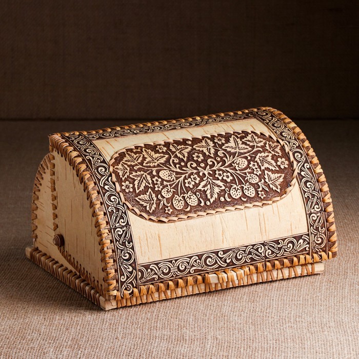 Хлебница «Ягодка», 24×20×15 см, береста - фото 1905349105