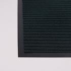 Коврик придверный влаговпитывающий, ребристый, «Стандарт», 40×60 см, цвет зелёный - фото 15973189