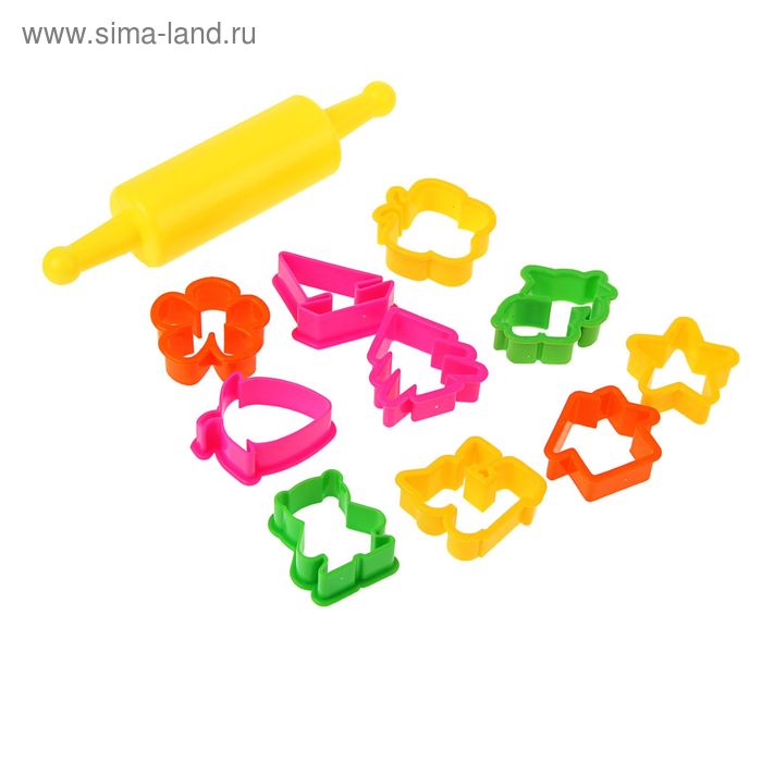 Набор инструментов для лепки 10 форм + скалка - Фото 1