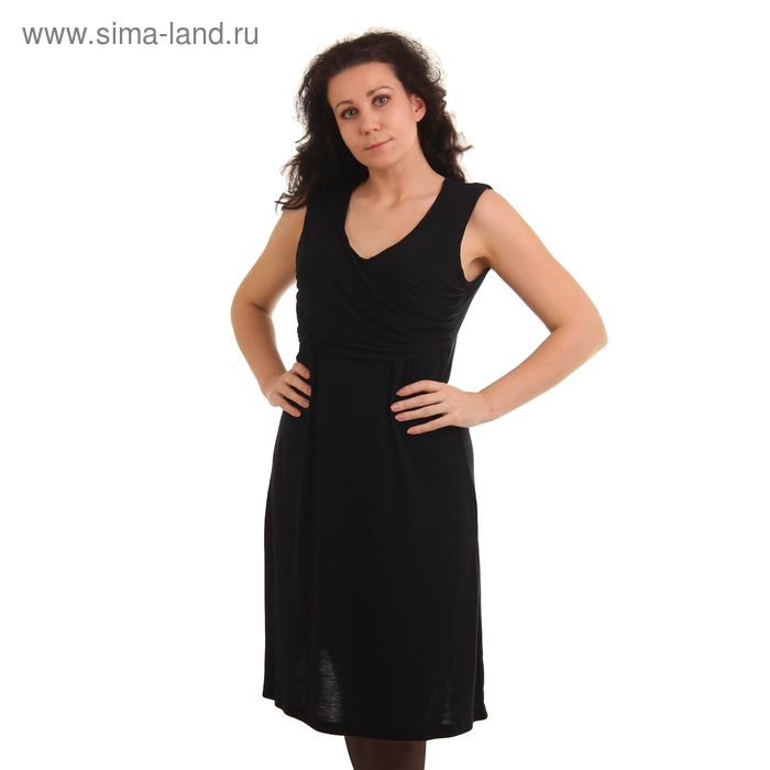 Платье женское MV19091 черный, р-р 84 (42) - Фото 1