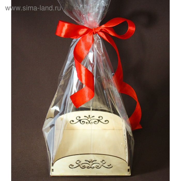 Подарочная упаковка "Вензеля", с жестким дном, 14х14х5 см - Фото 1