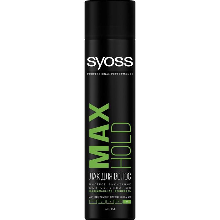 Лак для волос Syoss Max Hold, максимально сильная фиксация, 400 мл