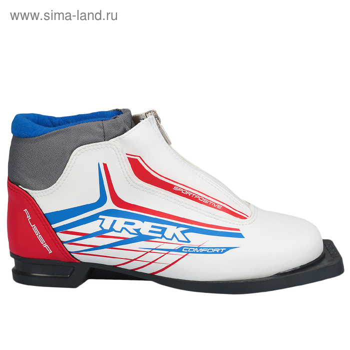Ботинки лыжные TREK Russia Comfort NN75 ИК, цвет белый, лого красный, размер 40 - Фото 1