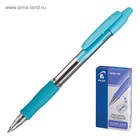 Ручка шариковая автоматическая PILOT Super Grip, резиновый упор, 0.7 мм, масляная основа, стержень синий, корпус голубой - фото 317877406