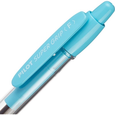 Ручка шариковая Pilot. Super Grip, автоматическая, синий стержень BPGP-10R-F (SL), узел 0.7 мм, на масляной основе, резиновый упор