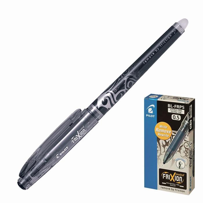 Ручка гелевая стираемая Pilot Frixion, узел 0.5 мм, чернила черные, цена за 1 шт - фото 3618473