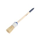 Кисть круглая ТУНДРА, натуральная щетина, деревянная рукоятка, № 4, 25 мм - Фото 3