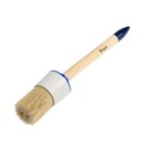 Кисть круглая ТУНДРА, натуральная щетина, деревянная рукоятка, № 12, 45 мм - Фото 3