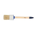 Кисть круглая ТУНДРА, натуральная щетина, деревянная рукоятка, № 12, 45 мм - Фото 4