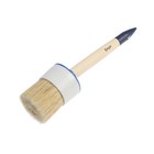 Кисть круглая ТУНДРА, натуральная щетина, деревянная рукоятка, № 20, 65 мм - Фото 3