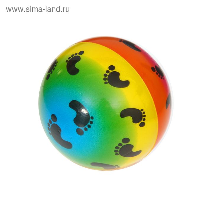 Мягкий мяч "Следы" 7,5 см - Фото 1