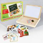 Конструктор магнитный «Транспорт», в деревянной коробке - Фото 1