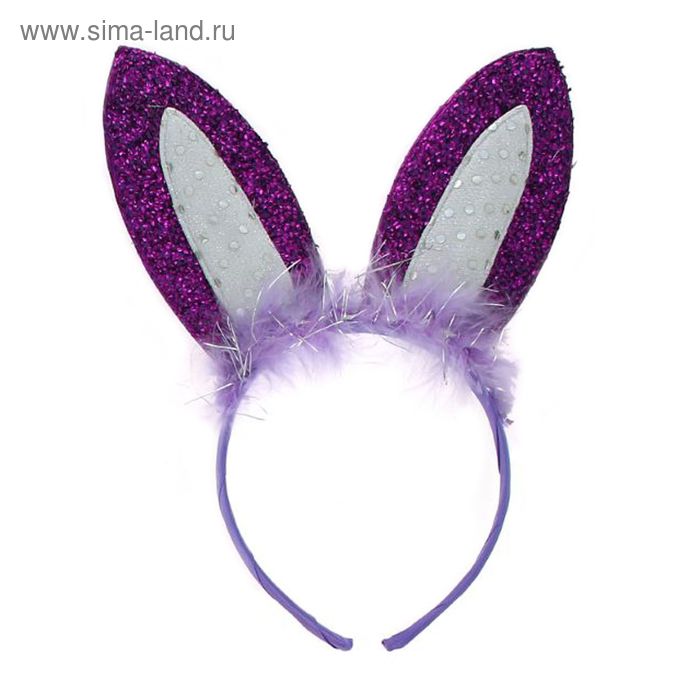 Карнавальный ободок "Зайка" с ушками, цвета МИКС - Фото 1