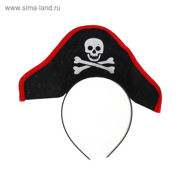 Карнавальный ободок "Шляпа пирата" - Фото 1