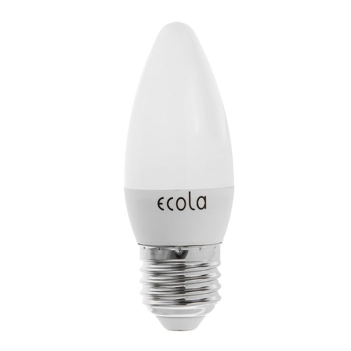 Лампа светодиодная Ecola "свеча", E27, C37, 6 Вт, 4000 K, 101x37 мм, дневной белый - фото 1906798680