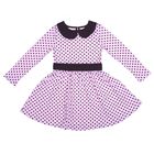 Платье для девочки "Осенний блюз", рост 122 см (62), цвет шоколадный/розовый, принт горошек - Фото 1