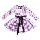 Платье для девочки "Осенний блюз", рост 122 см (62), цвет шоколадный/розовый, принт горошек - Фото 6
