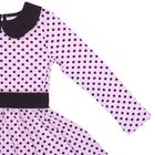 Платье для девочки "Осенний блюз", рост 128 см (64), цвет шоколадный/розовый, принт горошек (арт. ДПД854067н_Д) - Фото 4