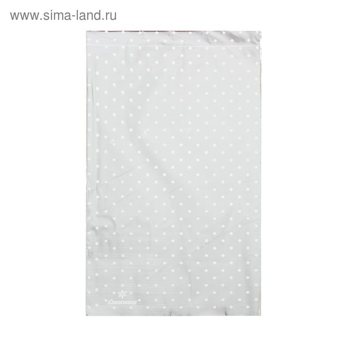 Пакет подарочный "Снежинка" 20 х 35 см, однотонный металлизированный рисунок - Фото 1