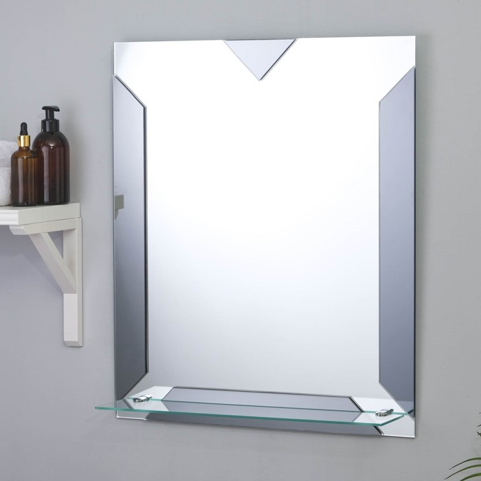 Зеркало «Шик», настенное, с полочкой, 53,5х63,5 см - фото 1906798748