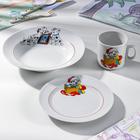 Набор посуды «Далматинцы», 3 предмета: кружка 200 мл, тарелка глубокая 230 мл, d=20 см, тарелка мелкая d=17 см, рисунок МИКС - Фото 4