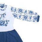 Платье для девочки «Вьюнок», рост 116 см (60), цвет белый/васильковый - Фото 3