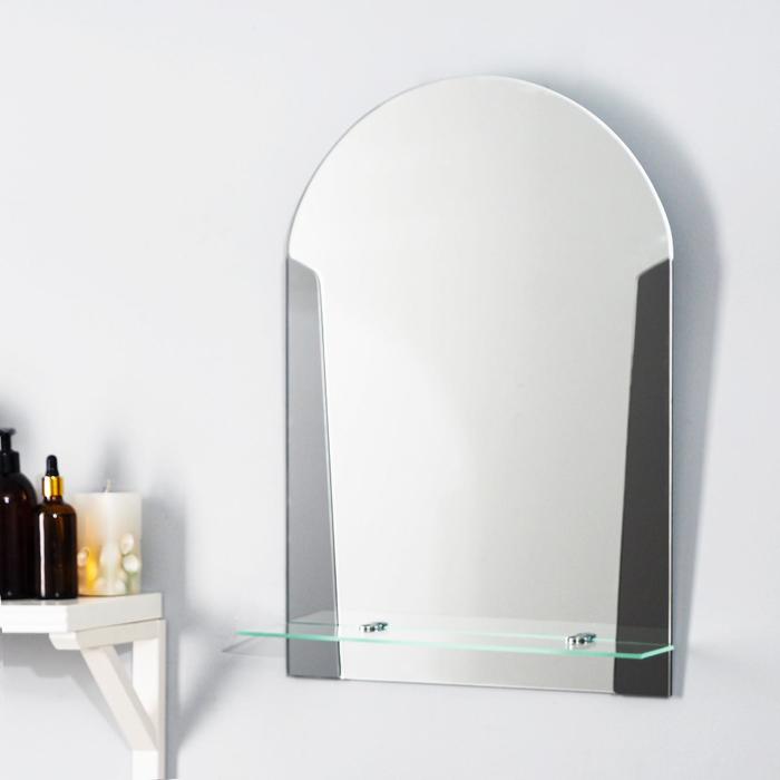 Зеркало «Лион», настенное, с полочкой, 39х58 см, между креплениями 12,5 см - Фото 1