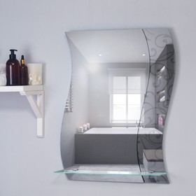 Зеркало «Лада», настенное, с полочкой, 56×68 cм