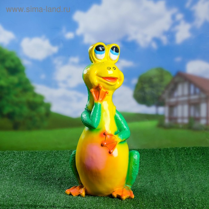 Садовая фигура "Лягушка высокая" 20х25х50см - Фото 1