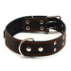 Ошейник кожаный тисненый однослойный, безразмерный, 74×4.5 см, ОШ 35-65 см, микс цветов - Фото 6