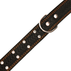 Ошейник кожаный тисненый однослойный, безразмерный, 74×4.5 см, ОШ 35-65 см, микс цветов - Фото 3