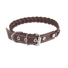 Ошейник плетёный, 42×2 см, ОШ 35-45 см, кожа, цвет МИКС - Фото 3