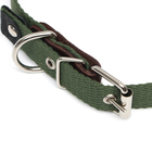 Ошейник брезентовый однослойный, 52×2 см, ОШ 25-45 см, тёмно-зелёный - Фото 6