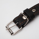 Ошейник кожаный тисненый однослойный, безразмерный, 3×60 см, ОШ 42-55 см, микс цветов - Фото 4