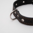 Ошейник кожаный тисненый однослойный, безразмерный, 3×60 см, ОШ 42-55 см, микс цветов - Фото 6