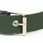Ошейник брезентовый однослойный, 66×3 см, ОШ 33-60 см, тёмно-зелёный - Фото 4