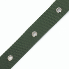 Ошейник брезентовый однослойный, 66×3 см, ОШ 33-60 см, тёмно-зелёный - Фото 7