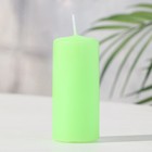 Свеча - цилиндр ароматическая "Яблоко", 4х9 см, 11 ч, 88 г, зеленая - Фото 1