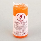 Свеча - цилиндр, 4?9 см, 11 ч, 90 г, оранжевая (комплект 2 шт) - фото 68023590