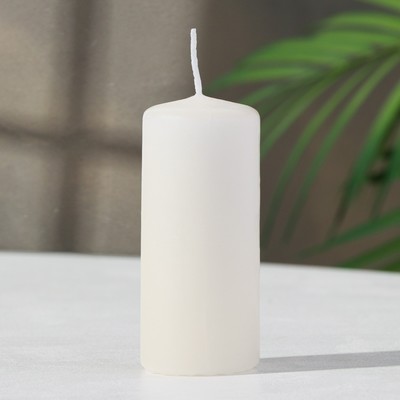 Свеча-цилиндр, 4×9 см, 11 ч, 90 г, слоновая кость